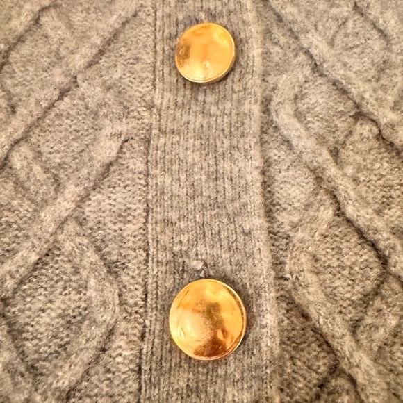 Cable Knit Cardigan w/ Gold Buttons 3/$30 - Picture 2 of 5
